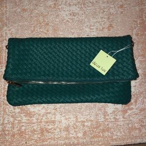 Dark teal clutch